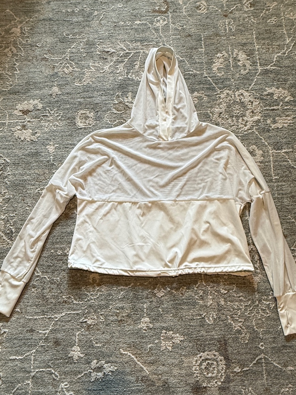 ✨Buffbunny Collection✨ Lightweight Mesh Top Cropped Hoodie - Womens Large